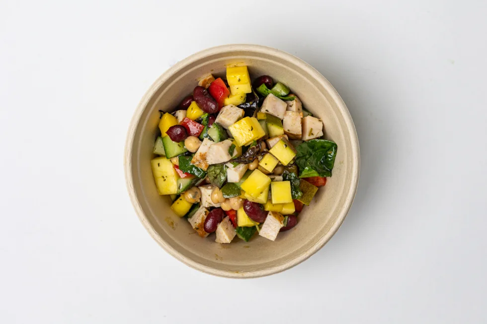 Protein bowl kylling med peanøtter