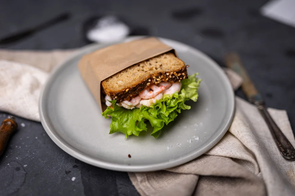 Kolonihagen glutenfri sandwich - Engelsviken reker & majones