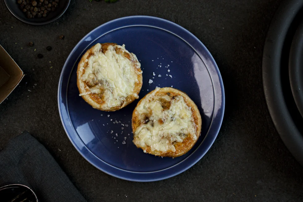 Vegetarpai med parmesan