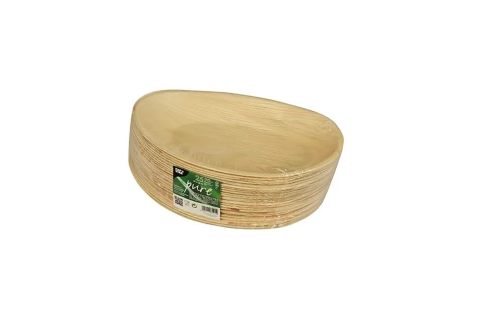 Tallerken oval palmeblad 26x17cm