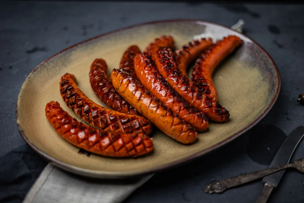 Ventepølse med lompe