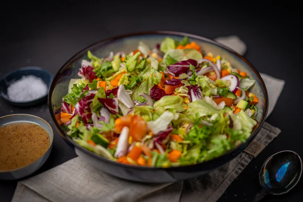 Tillegg, sidesalat med sprø grønnsaker