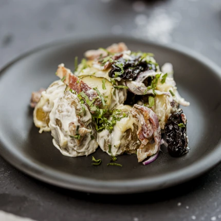 Delikatesse potetsalat med bacon