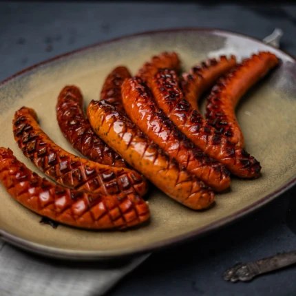Ventepølse med brød